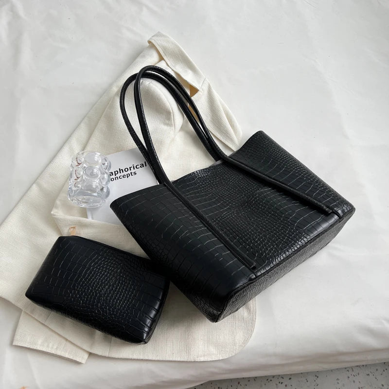 Crocodile Pattern Bag Set