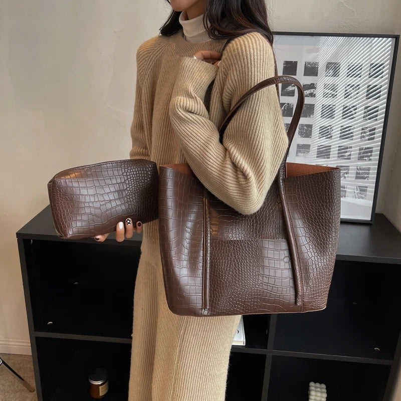 Crocodile Pattern Bag Set