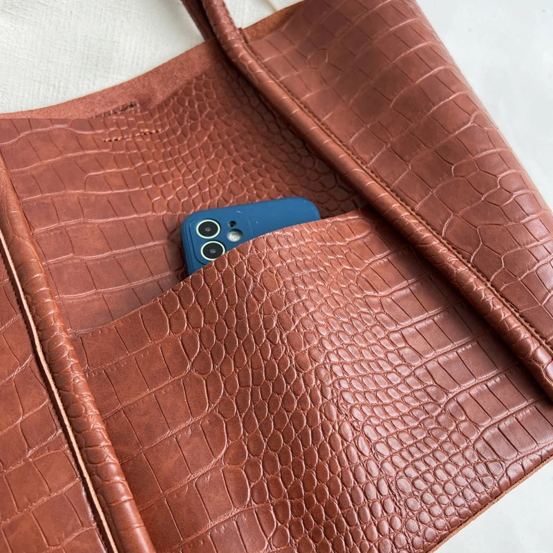 Crocodile Pattern Bag Set