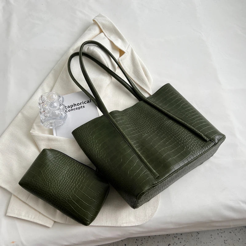 Crocodile Pattern Bag Set