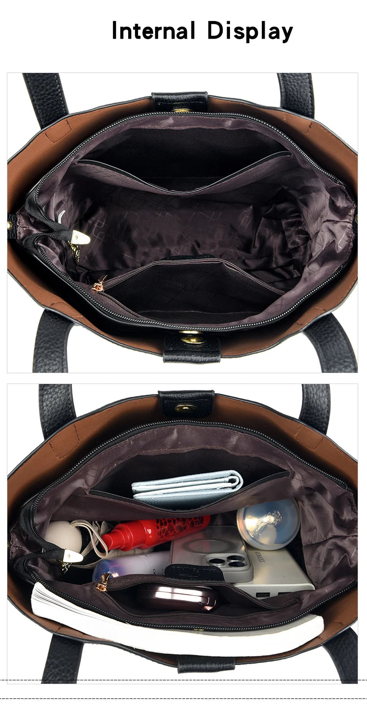 Confident Faux Leather Shoulder Bag