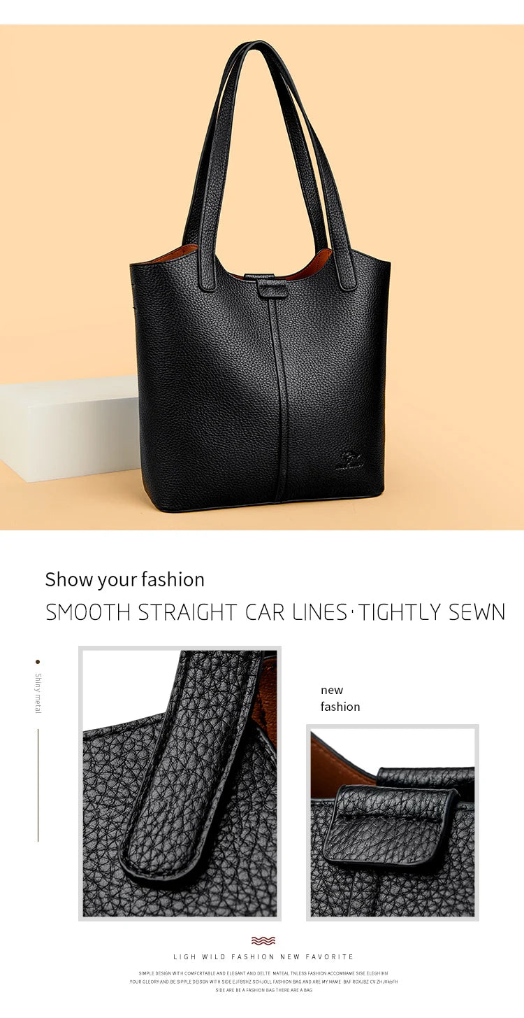 Confident Faux Leather Shoulder Bag