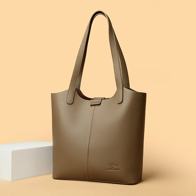 Confident Faux Leather Shoulder Bag