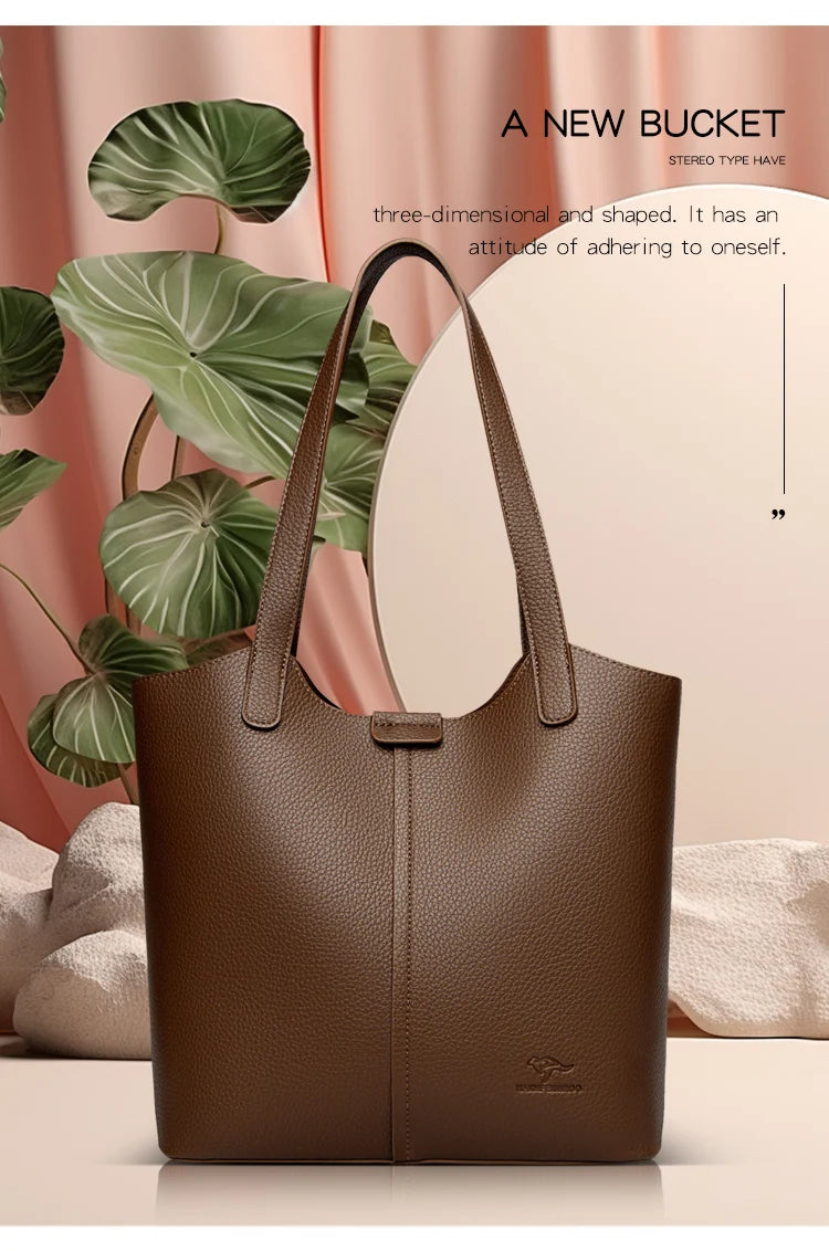 Confident Faux Leather Shoulder Bag