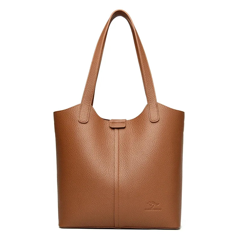 Confident Faux Leather Shoulder Bag