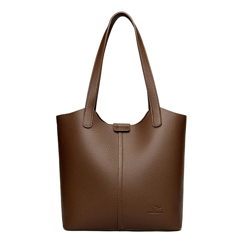 Confident Faux Leather Shoulder Bag