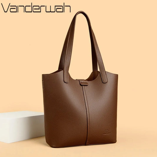 Confident Faux Leather Shoulder Bag