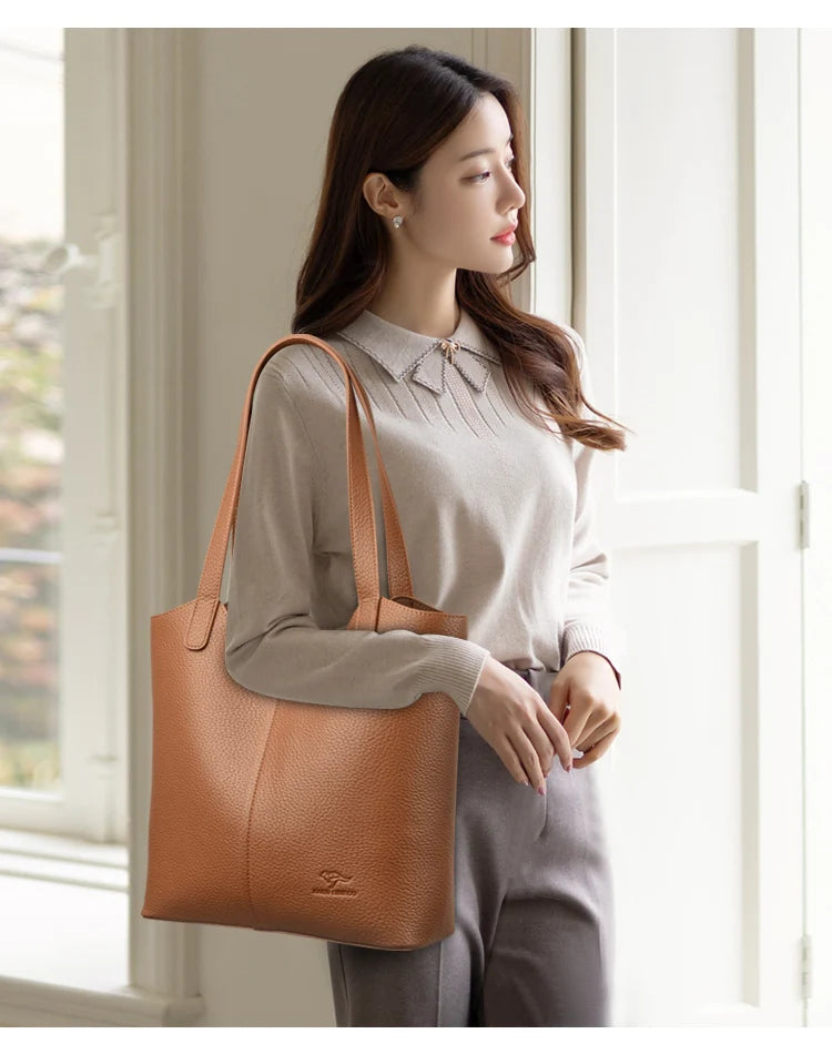 Confident Faux Leather Shoulder Bag
