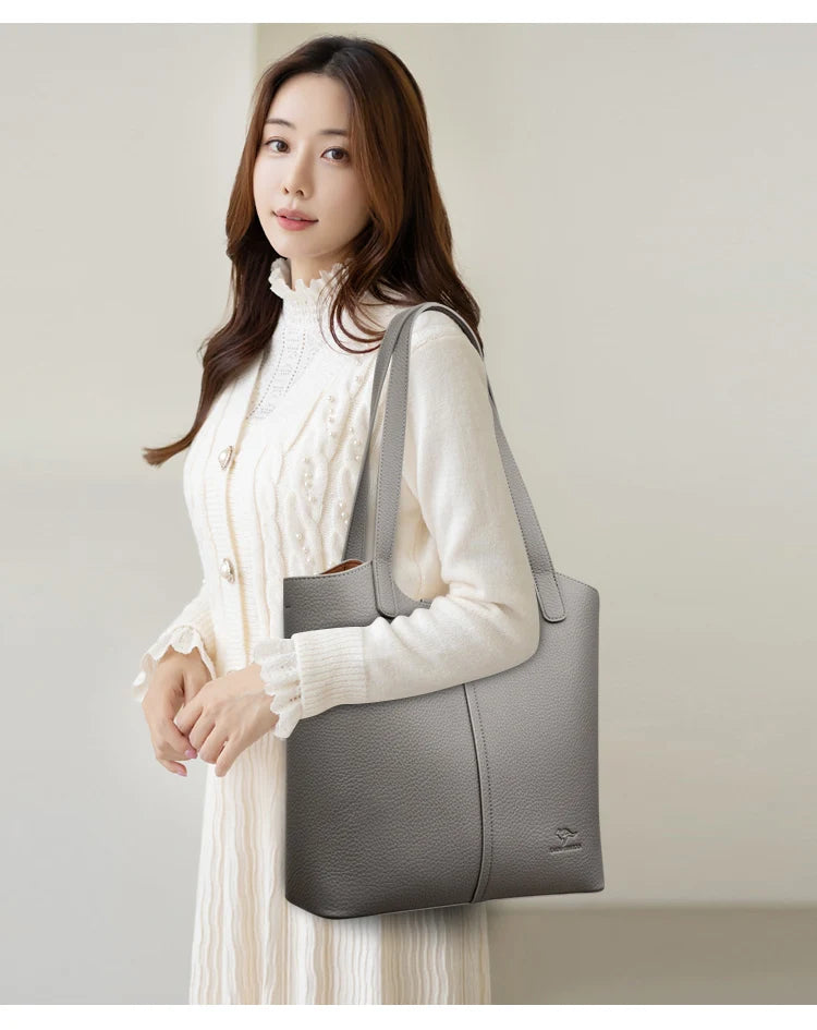Confident Faux Leather Shoulder Bag