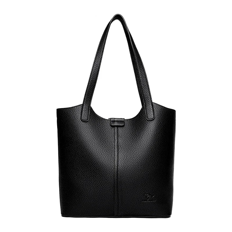 Confident Faux Leather Shoulder Bag